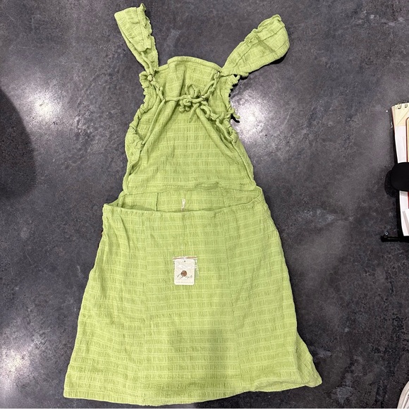 NWT Free People Beyond Chic Mini Dress Misty Path Green Endless Summer - Picture 6 of 8